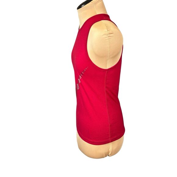 Nike Dri Fit Tank Size XS Red Sleeveless Workout Top Swoosh Performance Gym - Picture 3 of 7
